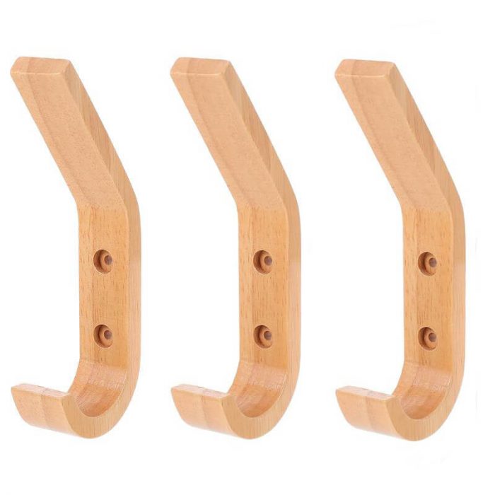 Natural wood wall hooks to upgrade your home decor